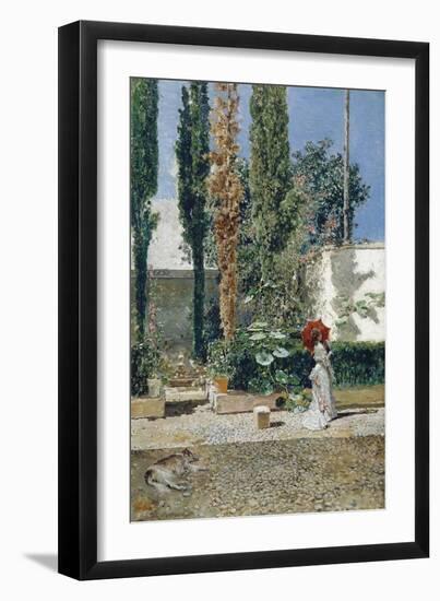 Jardín de la casa de Fortuny, ca. 1872.-Mariano Fortuny Marsal-Framed Giclee Print