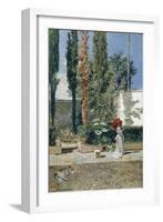 Jardín de la casa de Fortuny, ca. 1872.-Mariano Fortuny Marsal-Framed Giclee Print