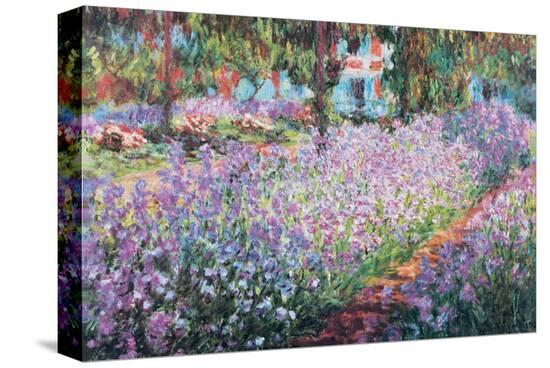 Jardin de Monet-Claude Monet-Stretched Canvas