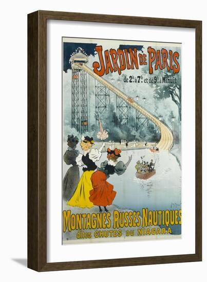 Jardin De Paris, Water Coaster also known as Niagara Falls-Georges Henri Jean Isidore Meunier-Framed Giclee Print