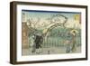 Jardin de pruniers à Kameido-Ando Hiroshige-Framed Giclee Print