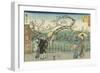 Jardin de pruniers à Kameido-Ando Hiroshige-Framed Giclee Print