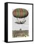 Jardin De Tuileries Hot Air Balloon-Fab Funky-Framed Stretched Canvas