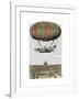 Jardin De Tuileries Hot Air Balloon-Fab Funky-Framed Art Print