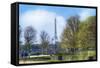 Jardin des Tuileries-Cora Niele-Framed Stretched Canvas