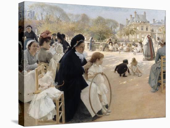 Jardin du Luxembourg (The Luxembourg Gardens), Paris. 1887-Albert Edelfelt-Stretched Canvas