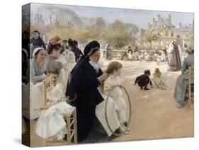 Jardin du Luxembourg (The Luxembourg Gardens), Paris. 1887-Albert Edelfelt-Stretched Canvas