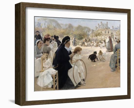 Jardin du Luxembourg (The Luxembourg Gardens), Paris. 1887-Albert Edelfelt-Framed Giclee Print