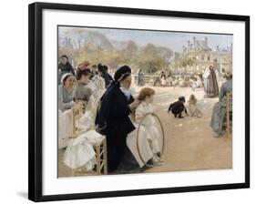 Jardin du Luxembourg (The Luxembourg Gardens), Paris. 1887-Albert Edelfelt-Framed Giclee Print
