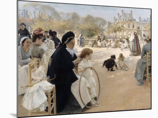Jardin du Luxembourg (The Luxembourg Gardens), Paris. 1887-Albert Edelfelt-Mounted Giclee Print