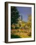 Jardin en fleurs a Sainte-Adresse. Garden in St. Adresse 1866. Oil on canvas 65 x 54 cm-Claude Monet-Framed Giclee Print