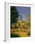 Jardin en fleurs a Sainte-Adresse. Garden in St. Adresse 1866. Oil on canvas 65 x 54 cm-Claude Monet-Framed Giclee Print