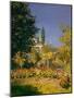 Jardin en fleurs a Sainte-Adresse. Garden in St. Adresse 1866. Oil on canvas 65 x 54 cm-Claude Monet-Mounted Giclee Print