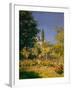 Jardin en fleurs a Sainte-Adresse. Garden in St. Adresse 1866. Oil on canvas 65 x 54 cm-Claude Monet-Framed Giclee Print