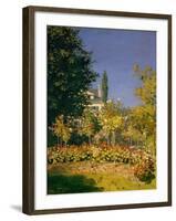 Jardin en fleurs a Sainte-Adresse. Garden in St. Adresse 1866. Oil on canvas 65 x 54 cm-Claude Monet-Framed Giclee Print