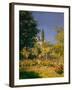 Jardin en fleurs a Sainte-Adresse. Garden in St. Adresse 1866. Oil on canvas 65 x 54 cm-Claude Monet-Framed Giclee Print