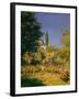 Jardin en fleurs a Sainte-Adresse. Garden in St. Adresse 1866. Oil on canvas 65 x 54 cm-Claude Monet-Framed Giclee Print