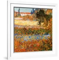 Jardin fleuri a Arles (Détail)-Vincent van Gogh-Framed Art Print