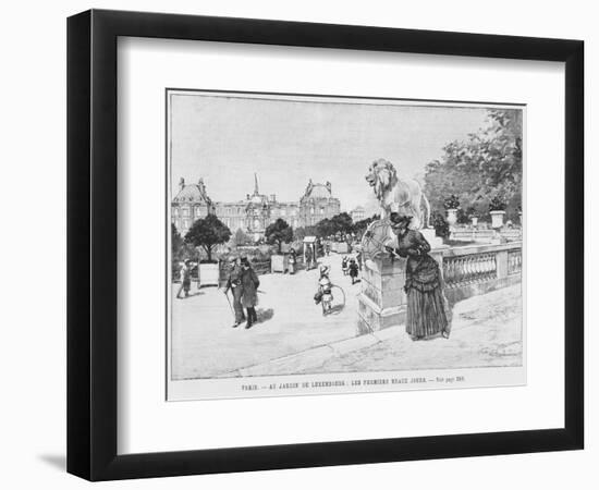 Jardin of Luxembourg, the First Fine Days, C.1870-80-French School-Framed Giclee Print