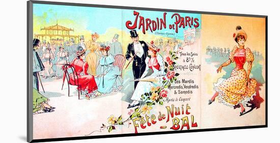 Jardinde Paris Bal-Dance Party-null-Mounted Art Print