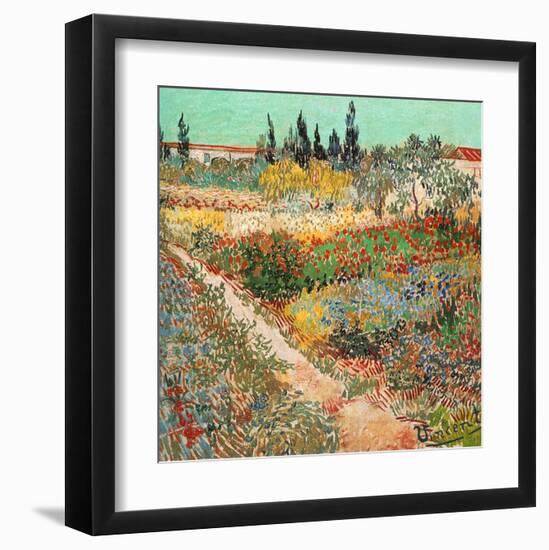 Jardins En Fleurs Avec Sentier-Vincent van Gogh-Framed Art Print