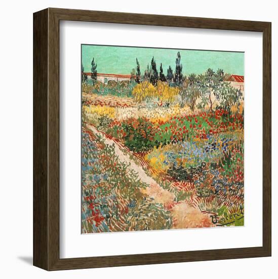 Jardins En Fleurs Avec Sentier-Vincent van Gogh-Framed Art Print