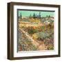 Jardins En Fleurs Avec Sentier-Vincent van Gogh-Framed Art Print