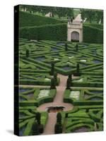 Jardins Et Chateau Villandry, France-Walter Bibikow-Stretched Canvas