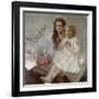 Jaroslava and Jiri - the Artist's Children, 1918-Alphonse Mucha-Framed Giclee Print