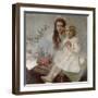 Jaroslava and Jiri - the Artist's Children, 1918-Alphonse Mucha-Framed Giclee Print