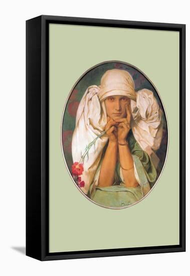 Jaroslava Mucha-Alphonse Mucha-Framed Stretched Canvas
