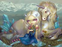 Blue Serpent - a Gothic Fairy and her Dragon-Jasmine Becket-Griffith-Art Print