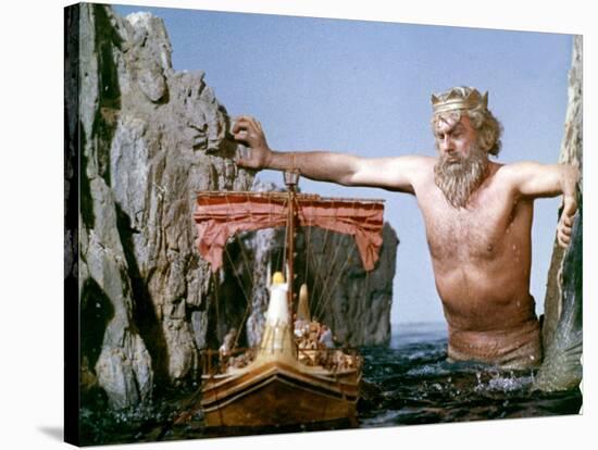Jason and les Argonautes JASON AND THE ARGONAUTS by DonChaffey, 1963 (photo)-null-Stretched Canvas