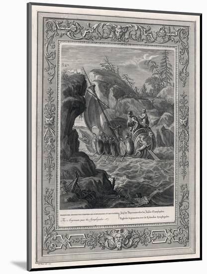 Jason and the Argonauts Sail Through the Symplegades a Pair of Clashing Rocks-Bernard Picart-Mounted Art Print