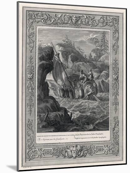 Jason and the Argonauts Sail Through the Symplegades a Pair of Clashing Rocks-Bernard Picart-Mounted Art Print