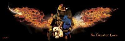 No Greater Love Fireman Rescue-Jason Bullard-Giclee Print