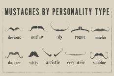 Mustaches Personalities-Jason Johnson-Art Print