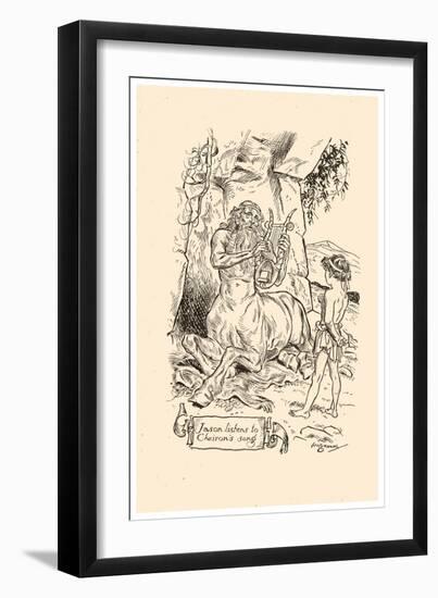 Jason Listens To Cheiron's Song-Henry Matthew Brock-Framed Art Print