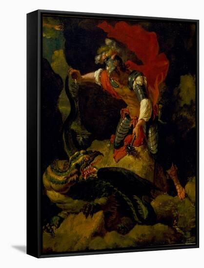 Jason Poisoning the Dragon-Salvator Rosa-Framed Stretched Canvas