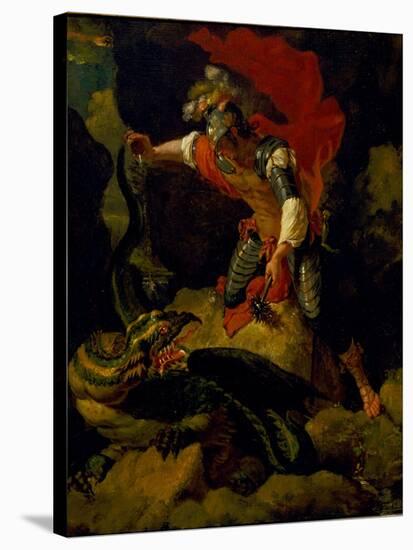 Jason Poisoning the Dragon-Salvator Rosa-Stretched Canvas