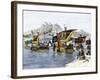 Jason's Ship Argo Leaving Ancient Corinth in the Quest for the Golden Fleece-null-Framed Giclee Print