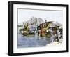 Jason's Ship Argo Leaving Ancient Corinth in the Quest for the Golden Fleece-null-Framed Giclee Print