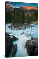 Jasper National Park, Alberta, Canada - Sunwapta Falls-Lantern Press-Stretched Canvas