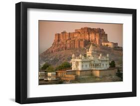 Jaswant Thada and Meherangarh Fort, Jodhpur (The Blue City), Rajasthan, India, Asia-Doug Pearson-Framed Photographic Print