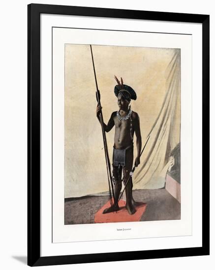 Jauapiry Indian with Weapons, Brazil, 19th Century-Marc Ferrez-Framed Giclee Print