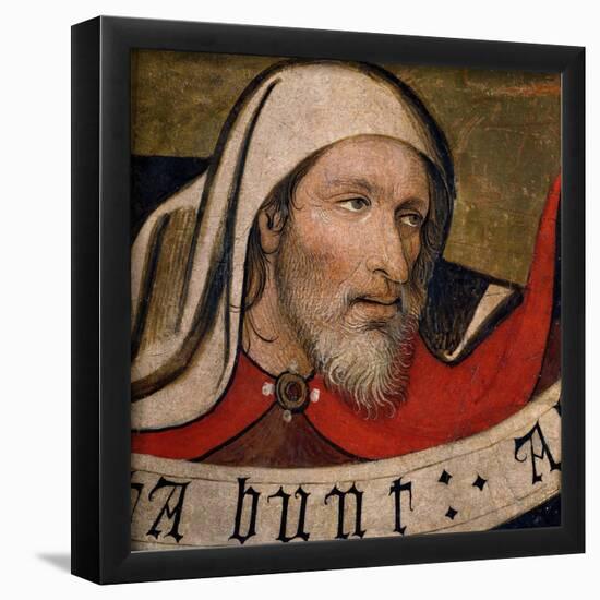 Jaume Huguet / 'Head of a Prophet', 1435-1445, Spanish School, Panel, 30 cm x 26 cm, P02683.-Jaume Huguet-Framed Poster