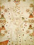 Mediterranean and the Black Sea Map, 1563-Jaume Olives-Framed Stretched Canvas