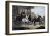 Jaunt Through Bois-De-Boulogne on Open Carriage Drawn by Four Horses-null-Framed Giclee Print