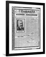 Jaures Assassinated, from 'L'Humanite', 1st August 1914-French School-Framed Giclee Print