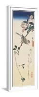 Java Sparrow and Magnolia, 1834-1839-Utagawa Hiroshige-Framed Premium Giclee Print